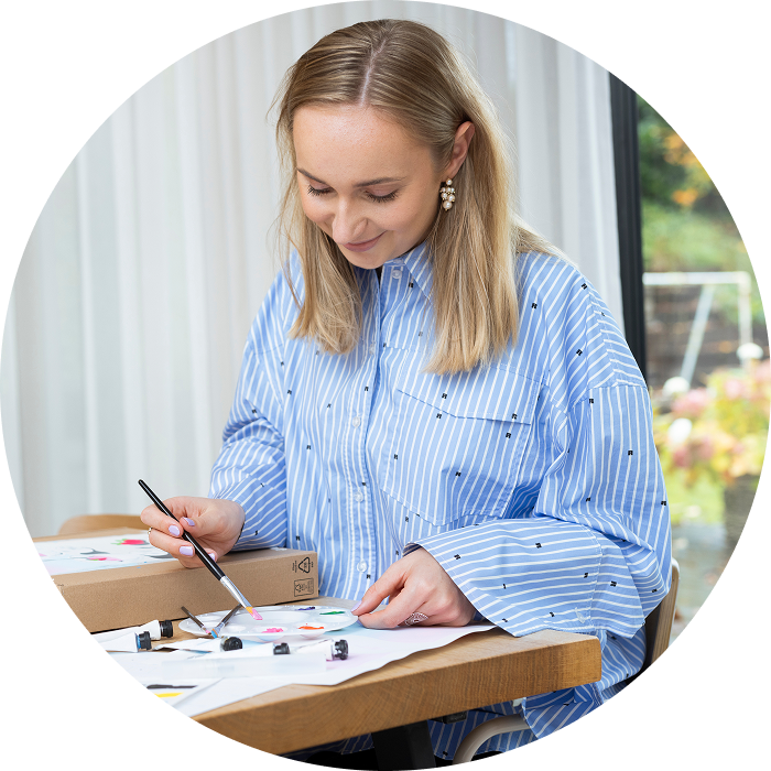 Älskar att skapa vackra, estetiska produkter.