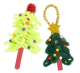 Små julgranar gjorda av chenille