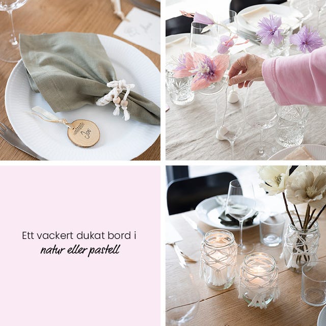 Collagebild - Festlig dukning