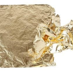 Slagmetall, 16x16 cm, guld, 0,625 m2