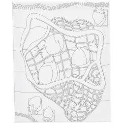 Målardukar med tryck, Citrusfrukter , D: 1,6 cm, stl. 24x30 cm, 360 g, 1 st.