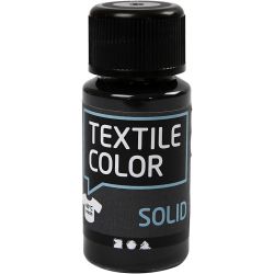 Solid textilfärg, täckande, svart, 50 ml/ 1 flaska
