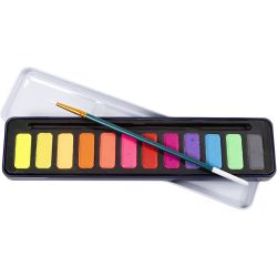 Kit med Vattenfärg, pastellfärger, 12 färg/ 1 förp.