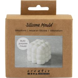 Silikonform, Fyrkantig med bubblor, H: 5 cm, Dia. 6 cm, B: 6 cm, 1 st./ 1 förp.