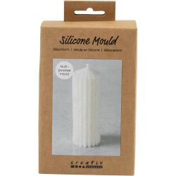 Silikonform, Räfflad cylinder, H: 12 cm, Dia. 4 cm, 1 st./ 1 förp.
