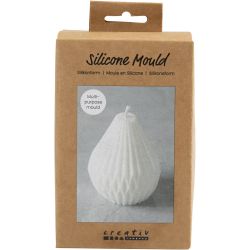 Silikonform, Räfflad droppform, H: 8 cm, Dia. 7 cm, 1 st./ 1 förp.