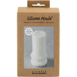 Silikonform, Räfflad cylinder med bågar, H: 12,5 cm, Dia. 6 cm, 1 st./ 1 förp.