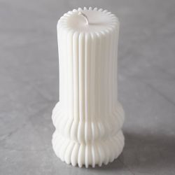 Silikonform, R&auml;fflad cylinder med b&aring;gar, H: 12,5 cm, Dia. 6 cm, 1 st./ 1 f&ouml;rp.