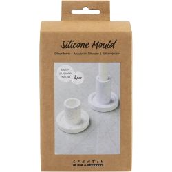 Silikonform, Ljusstakar, H: 6,5+7,5 cm, Dia. 7,3 cm, 2 st./ 1 förp.