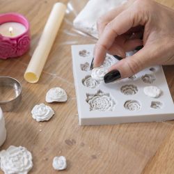 Silikonform, Rosor, H: 0,5-1 cm, L: 0,8-4 cm, 1 st.