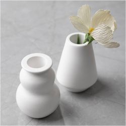 Silikonform, Vas och ljush&aring;llare, H: 7,5 cm, Dia. 5,5 cm, matt transparenta, 2 st./ 1 f&ouml;rp.