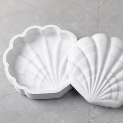 Silikonform, Mussla, H: 3 cm, L: 13,2 cm, B: 13,3 cm, 1 st.