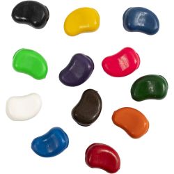 Kritor, Beans, L: 25 mm, tjocklek 15 mm, mixade färger, 12 st./ 1 förp.