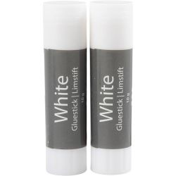 Vitt limstift, rund, 10 g, 2 st./ 1 förp.