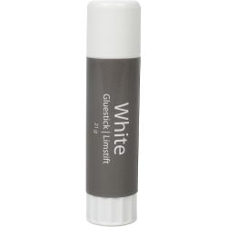 Vitt limstift, rund, 21 g, 1 st.