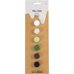 Plus Color-Hobbyfärg, natur, 6x5 ml/ 1 förp.