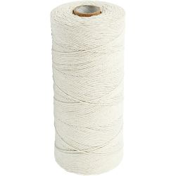 Knytgarn, L: 700 m, Extra tunn kvalitet 12/6, ljusnatur, 250g/ 1 nystan