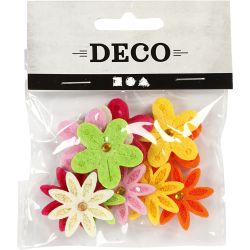 Filtdekorationer med rhinstenar