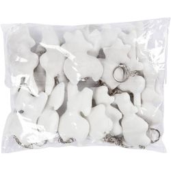 Textilfigurer med nyckelring