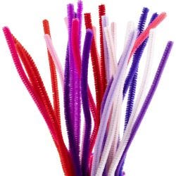 Piprensare, L: 30 cm, tjocklek 6 mm, lila/pink harmoni