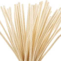 Piprensare, L: 30 cm, tjocklek 6 mm, beige, 50 st./ 1 förp.