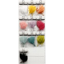 Konstgjorda fjädrar, L: 15 cm, B: 8 cm, mixade färger, 10 förp./ 1 förp.