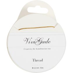 Tr&aring;d, tjocklek 0,5 mm, guld, 10 m/ 1 rl.