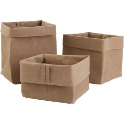 Extra kraftiga papperspåsar i konstläder