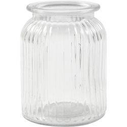 Glasburk, H: 14,5 cm, Dia. 11 cm, Hålstl. 7 cm, 6 st./ 1 förp.