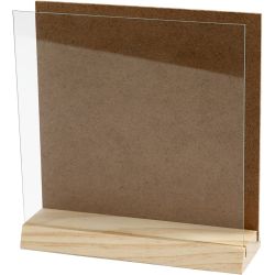 3D platta med glas