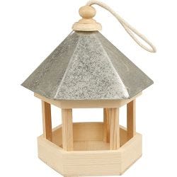Fågelbord med zinktak
