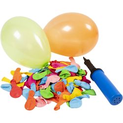 Ballonsæt med pumpe, 1 pk.