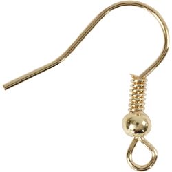 Öronkrokar, L: 18 mm, guld, 10 st./ 1 förp.
