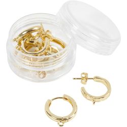 Creoler, Dia. 15 mm, tjocklek 3 mm, förgylld, 2x2 par/ 1 förp.