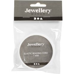 Elastisk smyckestr&aring;d, rund, tjocklek 1 mm, 10 m/ 1 rl.