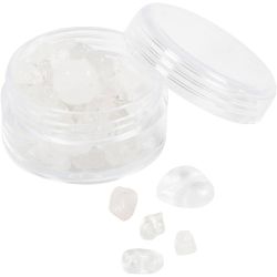 Kristallpärlor, Klar kvarts, Dia. 7-12 mm, Hålstl. 1 mm, transparenta färger, 63 st./ 1 förp.