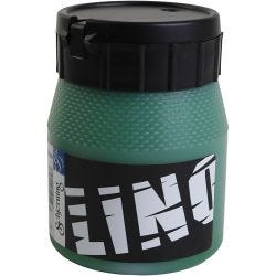 Linoleumfärg, grön, 250ml/ 1 burk