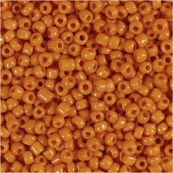 Rocaillepärlor, Dia. 3 mm, stl. 8/0, Hålstl. 0,6-1,0 mm, orange, 25 g/ 1 förp.
