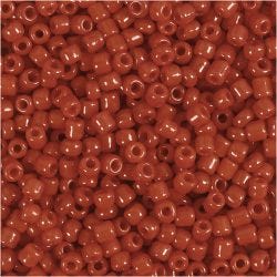 Rocaillepärlor, Dia. 3 mm, stl. 8/0, Hålstl. 0,6-1,0 mm, mörkröd, 25 g/ 1 förp.