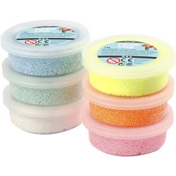 Foam Clay® , glitter, pastellfärger, 6x14g/ 1 förp.
