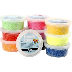 Foam Clay® , mixade färger, 10x35g/ 1 förp.