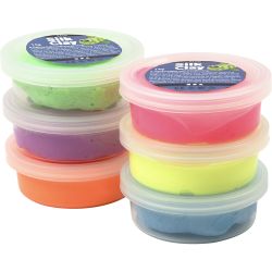 Silk Clay®, neonfärger, 6x14g/ 1 förp.