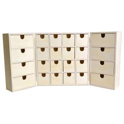 Adventskalender i trä som kan dekoreras