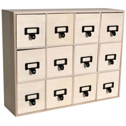 Rustik minibyrå - handtag i metall