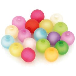 Färgade runda pärlor frost