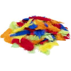 Dun, L: 7-15 cm, mixade färger, 100g/ 1 påse