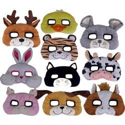 Djurmasker i plysch