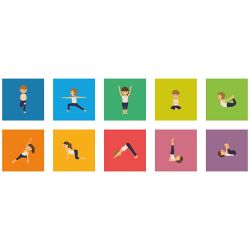 Yogaplattor för barn