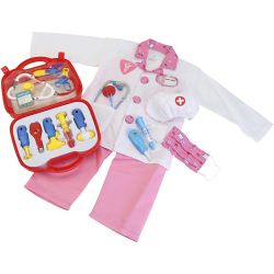 Utklädning till doktor, rosa, 1 set