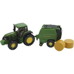 Siku traktor med halmpress